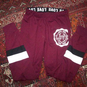 Roma Concept Maroon Black Stripe The Collection/Love Joggers Sweat Pants S flaw